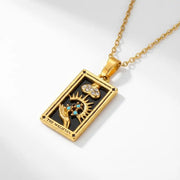 Tarot Guidance Necklace Titanium Natural Stone