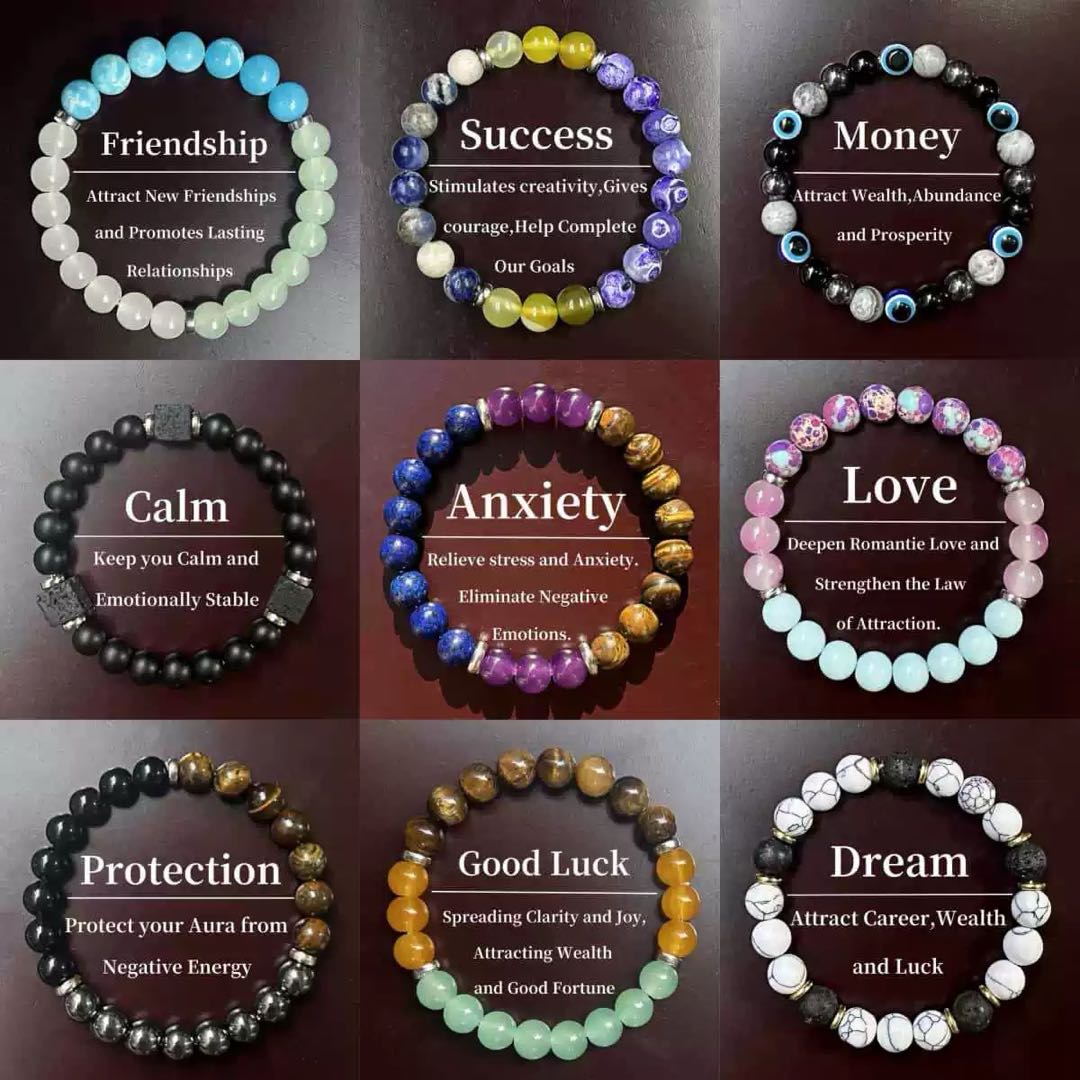 7 Chakra Natural Stone Healing Balance Energy Beaded Bracelet
