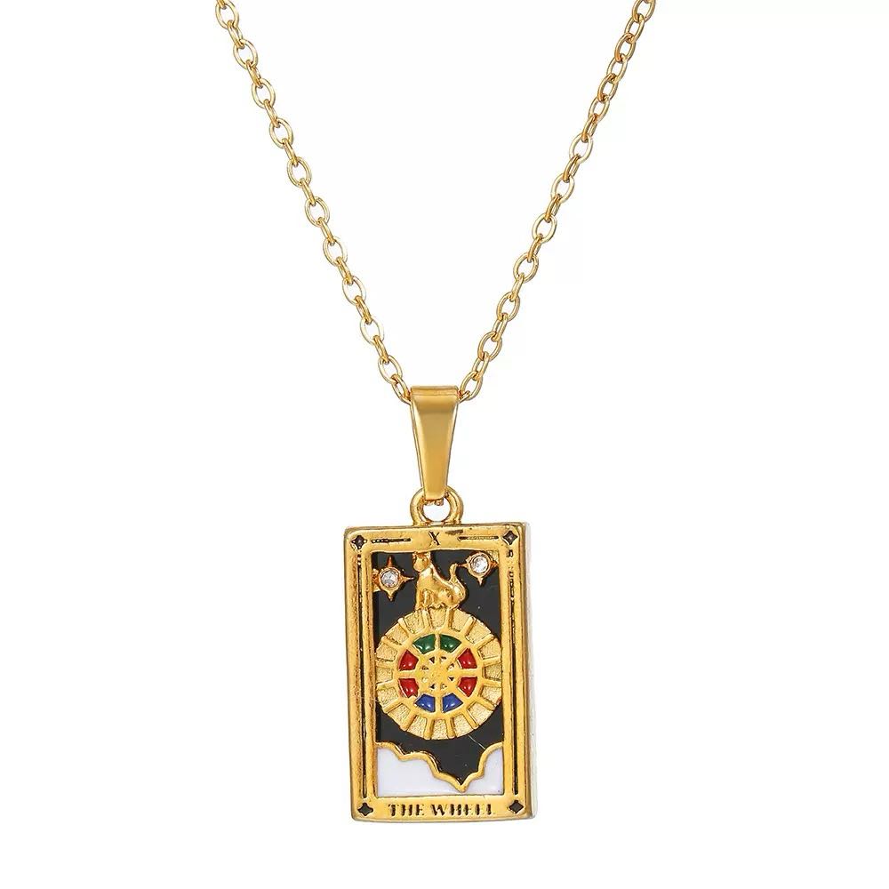 Tarot Guidance Necklace Titanium Natural Stone