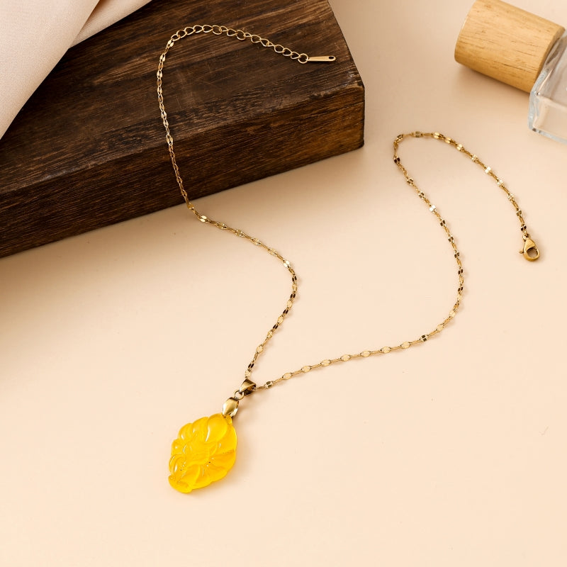 Lucky Fox Queen Stone - Yellow