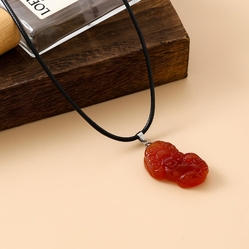 Lucky Pixiu Stone - Red