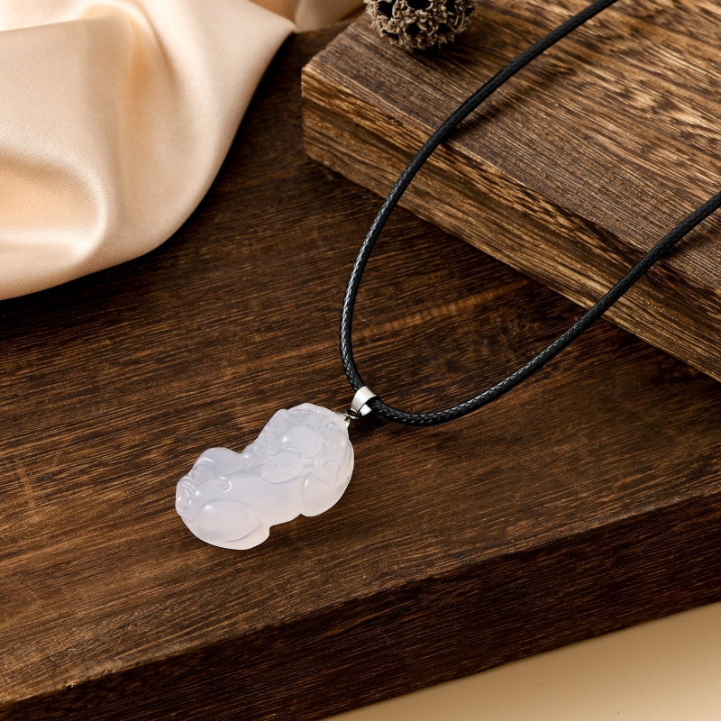 Lucky Pixiu Stone - White