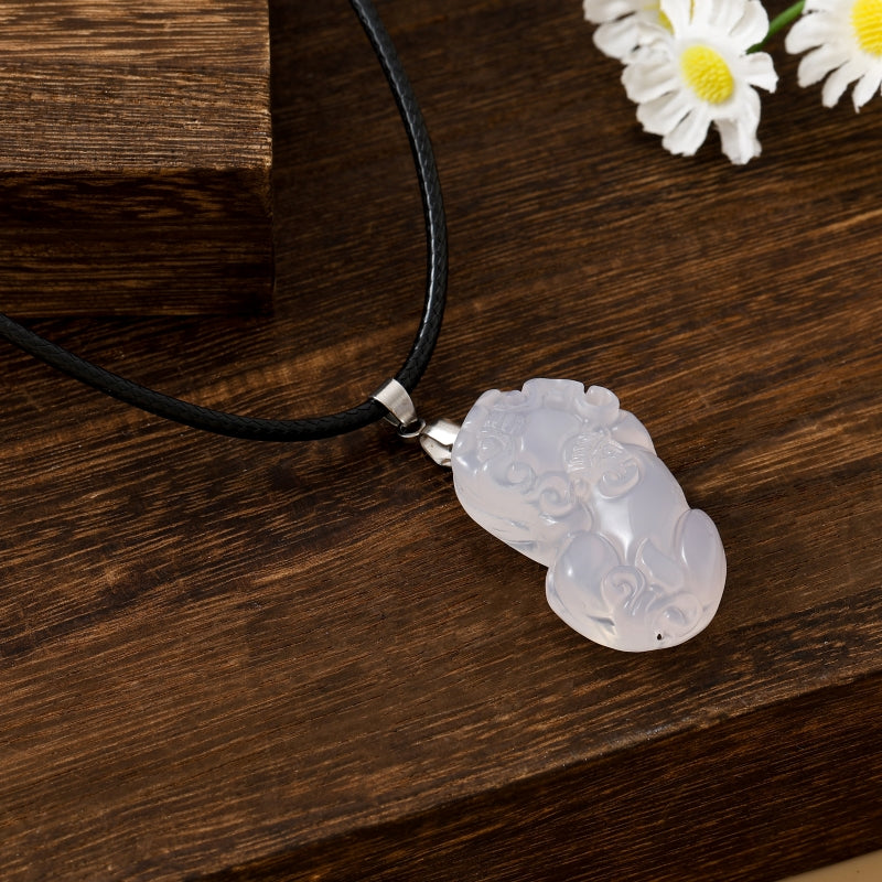 Lucky Pixiu Stone - White